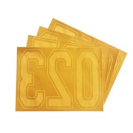 Magfok Iron-on Flock Numbers 8 Inch Gold Transfer for Clothing, 4 Sheet (Gold)