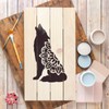 Mandala Wolf Stencil - Reusable Stencils for Painting - Create