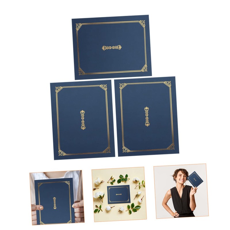 Operitacx 3pcs Certificate Shell Certificate Folder Document Holders Honor Certificate