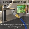 720 Degree Swivel Faucet to Garden Hose Adapter,3/4 Inch GHT