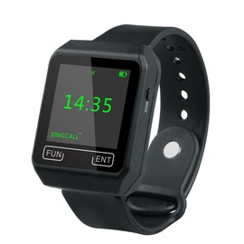 SINGCALL Wireless Calling System,Watch Receiver,Big Screen,Easy to Use,Support User-Defined,Rechargeable Lithium Battery, Watch Receiver(APE6800)