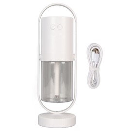 Humidifier Cold Fog RGB Fine Spray Ultra Quiet Portable Air Humidifier with LED Light for Baby Car Travel 200ml White