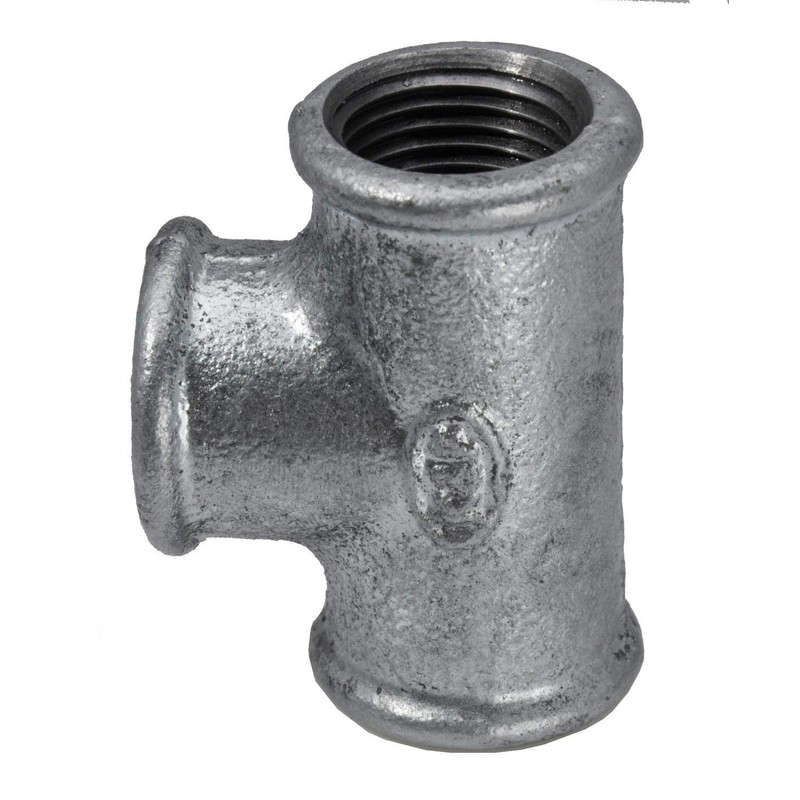 Cast T-piece with 3x internal thread Rp 3/8 inch (IG),