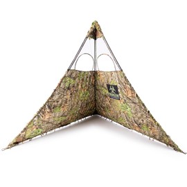Nukem Grab & Go Hunting Ground Blind - Mossy Oak Obsession 3D Leafy - Lightweight Stake-Free Pop Up Turkey & Deer Blind (X-Large)