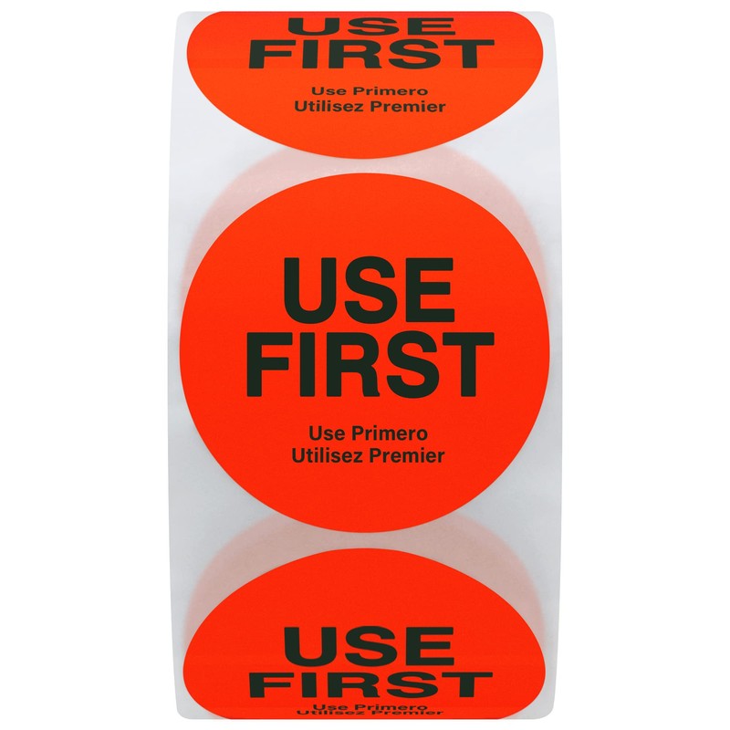 Hybsk Fluorescence USE First Stickers Restaurant Food Service FIFO Label