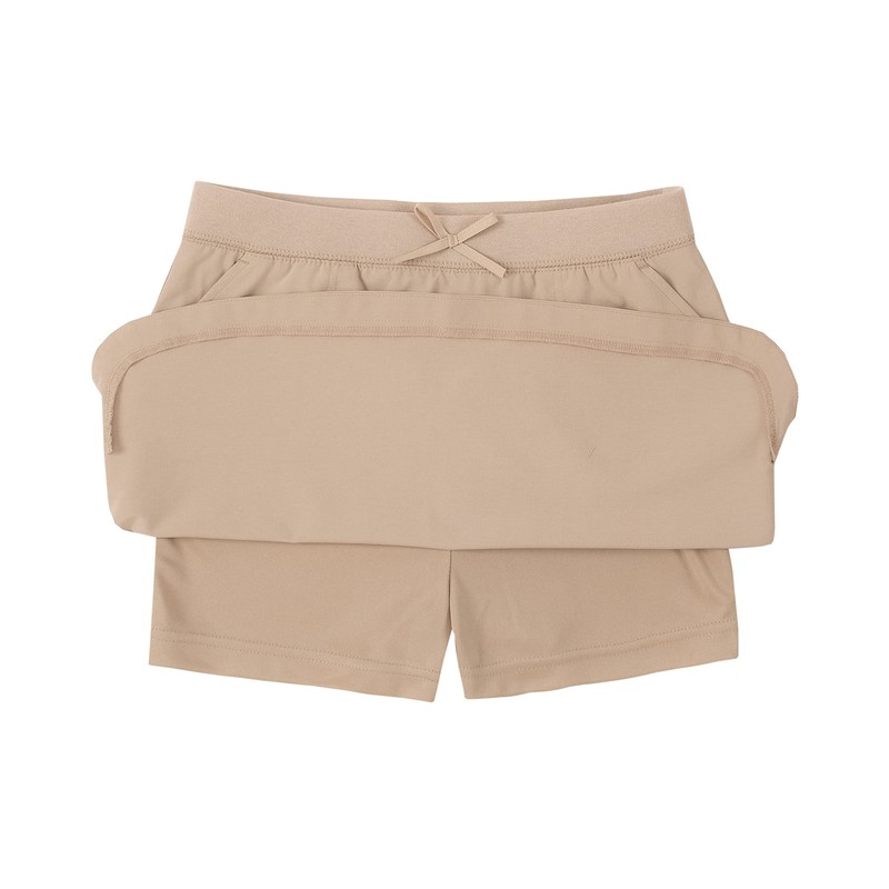 IZOD Girls' School Uniform Pull-on Scooter Skirt with Undershorts, Knit