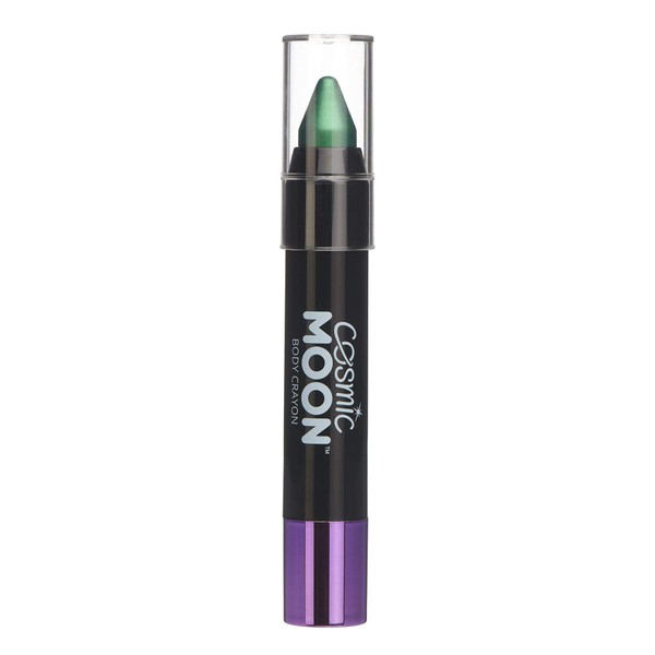 Cosmic Moon - Metallic Face Painting Pen / Body Painting Chalk Makeup for Face & Body - 3.5g - Create Professional Metallic Designs Effortlessly! - Green