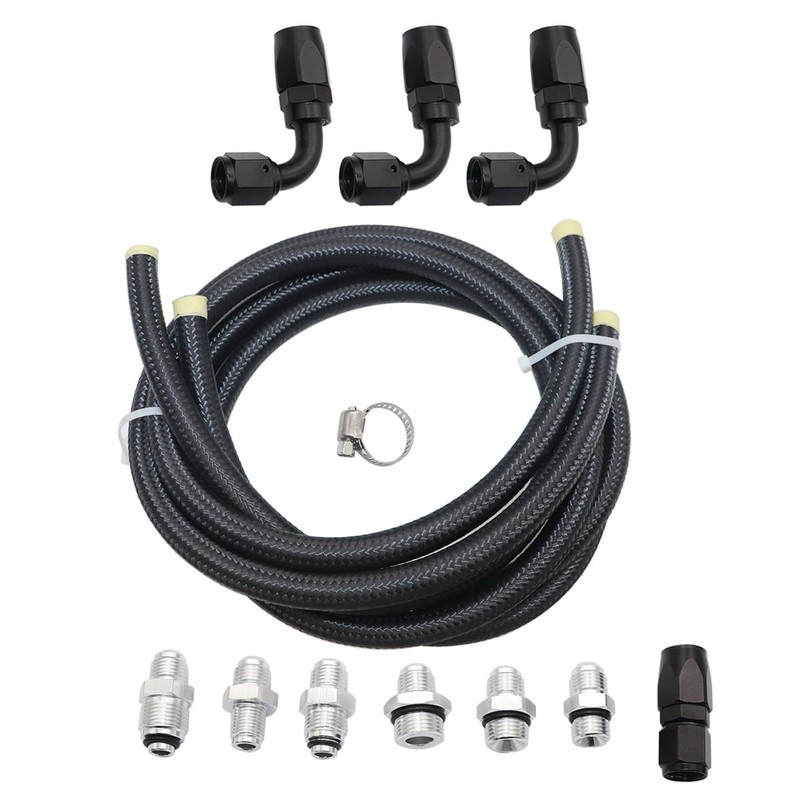 NLQR Universal Power Steering Pump Hose Kit, Fit For LS