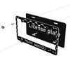 2PCS Mischief Managed License Plate Frame Funny Black White Footprint