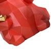 Fortune Cat Figurine Geometry Style Eco Friendly Resin Bright Red