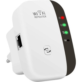 2025 WLAN Amplifier, Internet Amplifier, WLAN Repeater, Compatible with All WLAN Devices, White, GP-VDE3