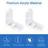INCREWAY 20pcs Acrylic L Brackets, Transparent Clear Corner Bracket, 90