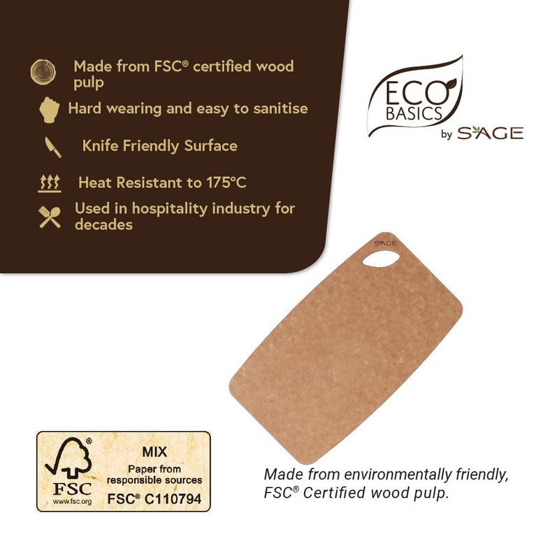 White Magic Eco Basics Sage Cutting Board, Mini