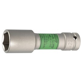 TONE Impact Thin Long Foil Nut Socket 4A-22LN 1/2 inch Drive Angle 0.5 inch (12.7 mm) Green 22mm Width 22mm
