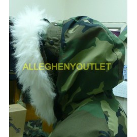 US Military FUR RUFF ATTACHMENT for Hood of Cold Weather Woodland Goretex Parka Jacket LARGE