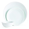 Oneida Lunette 12Pc Dinnerware Set, 15.00 LB, White