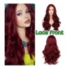 generic A Peluca Mujer Larga Rizada Roja Con Encaje Frontal