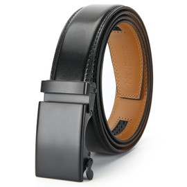 Nelbons Men's Belt, Leather Automatic Belt for Men Dress 35 mm, Adjustable Size ... -