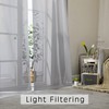 OWENIE Short Grey Sheer Curtains 36 Inches 2 Panels Set