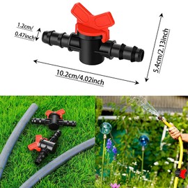 44pcs Irrigation Connection Kit for Hoses, BetterJonny Hose Connector Irrigation Connector Irrigation PE Hose Connector Barb Connector for 16 mm Hose Irrigation System