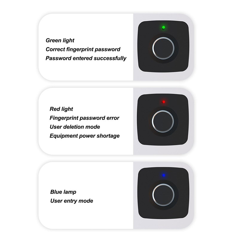 Fingerprint Cabinet Lock, 0.5 Seconds Quick Unlock, Embedded Intelligent Biometric