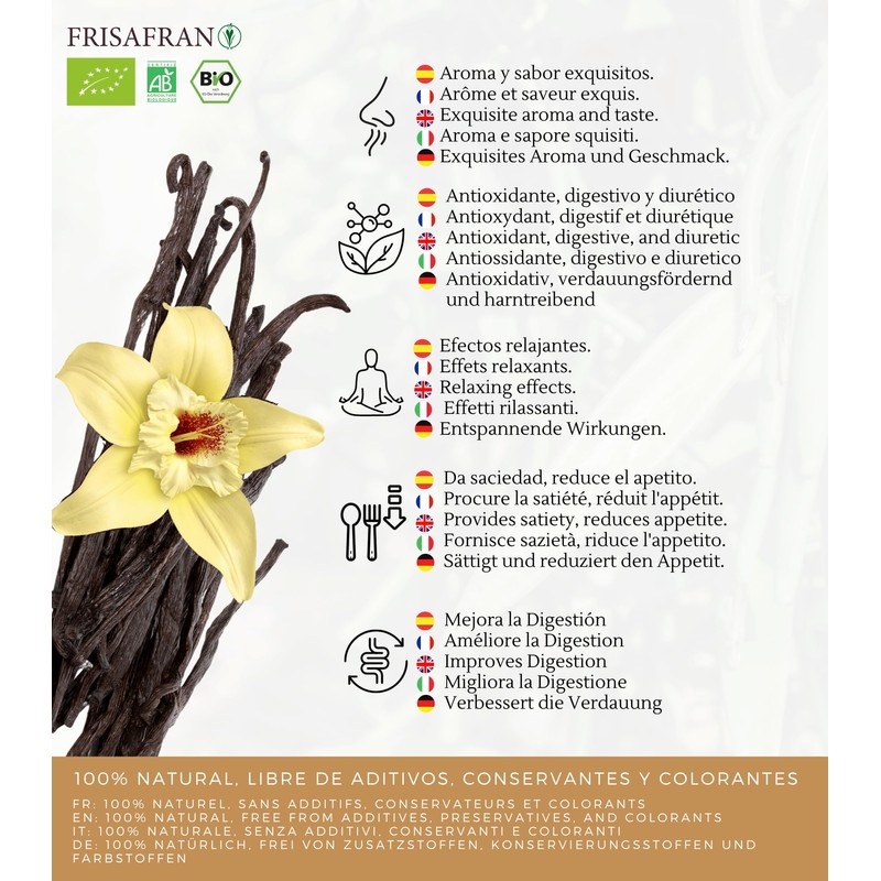 FRISAFRAN - Fresh organic vanilla pod | Digestive | Bourbon