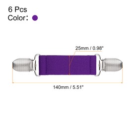 uxcell Dress Cinch Clips, 6pcs Sweater Clips Shawl Cardigan Collar Clips Scarf Clip Elastic Dress Clips Back Cinch for Women(Purple)