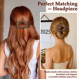 Large 6Pcs flat hair clips for women - Flat Hair Claw Clips Duckbill Accessories Matte Solid Neutral Color, Non Slip Strong Hold Barrettes for Thick Medium Thin Hair