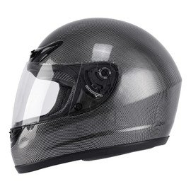 TCMT Full Face Motorcycle Helmet for Adults Men Women, Lightweight Polycarbonate Street Bike Dirt Bike Helmet with Anti-Scratch Mirror Shield and Removable Liner, DOT Approved