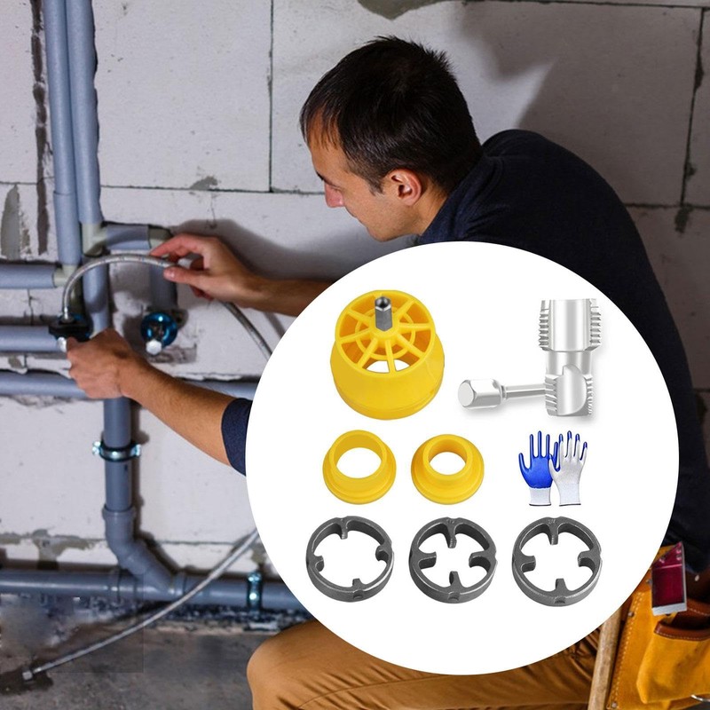 MagiDeal PVC Pipe Threader Kit Plumbing Tools Multifunction Internal Thread