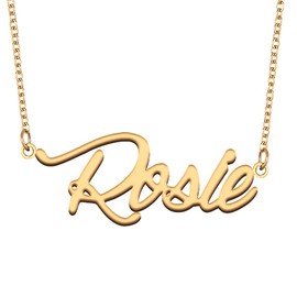 GR35Z9 Rosie Name Necklace Gift for Her His Friend Fans Birthday Wedding Christmas Party