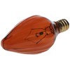Satco S3374 120V Candelabra Base 25-Watt F10 Light Bulb, Amber