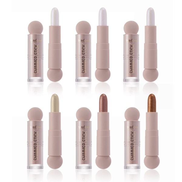 Joyeee Contour Stick, Concealer Highlighter Stick, for Contouring, Easy Mixing, for a Defined and Shaped Look, Multi Durable and Waterproof (Pack of 6)