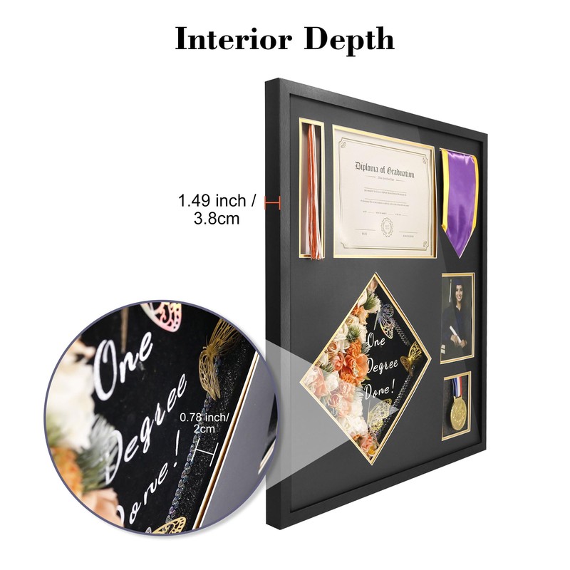 FramePro Graduation Shadow Box 23x27 Inch Display Case - Preserve