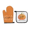 FIicy Fall Oven Mitts and Pot Holders Sets, Pumpkin Autumn