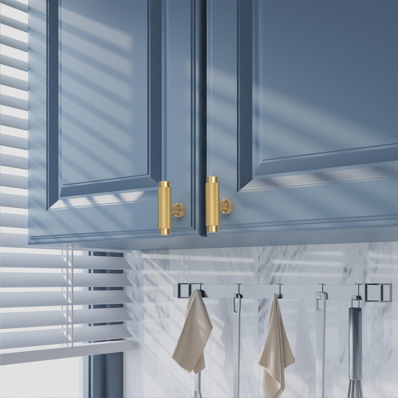 Amerdeco 10 Pack Champagne Bronze Cabinet Knobs 2 Inch Length