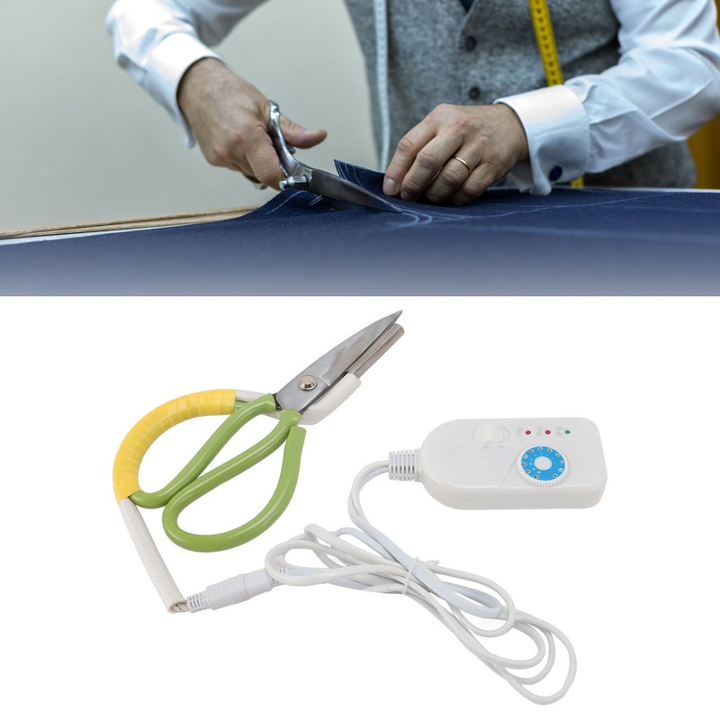 Electric Heating Shears Steel Blades Adjustable Temperature Heated Scissors for