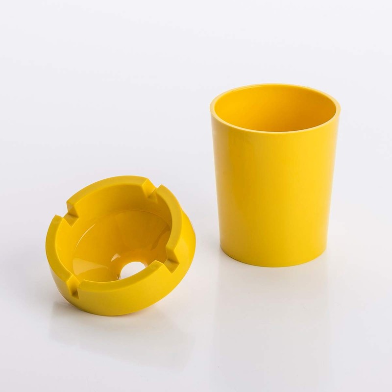 LST 5x Ashtray Storm Ashtray Smokeless Drink Holder Yellow Plastic