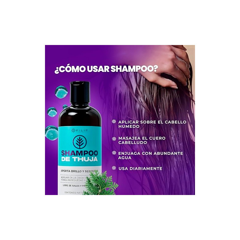 Shampoo Natural de Thuja y Árnica | Fortalece la Raíz,