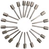 20Pcs Diamond Grinding Bits, 8mm Cylinder Head, 3mm Shank, 45mm