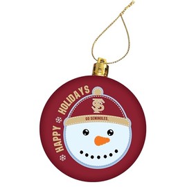 Decorvo Christmas Ornament Winter Decoration - Hanging Ornament with String (Snowman - Florida State)