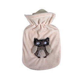 Sänger Hot Water Bottle 0.8 L Owl Oli, Hot Water Bottle Cover Animal Motifs Owl Oli