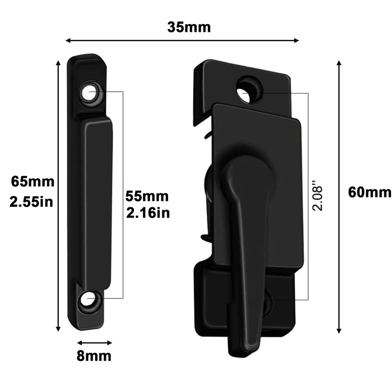 Cokritsm Window Sash Locks Black Replacement Window Locks Fits Vinyl,