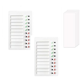 2 Pcs to Do List Checklist Board, Chores Chart for Kids Adults Routine Chart for Children, to Do Board for Wall Fridge Kitchen with 10 Blank Paper for Adults Office
