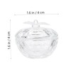 VICASKY 6pcs Mini Glass Nail Art Crystal Cups with Lid