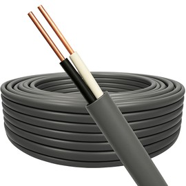 VVR Cable, 0.06 - 2 Core, Round Shape, Gray, 3.3 ft (1 m) Units, 600 V Vinyl Insulated Vinyl Sheath Cable, Indoor Wiring, VVR Wire, 1.6 sq-2c