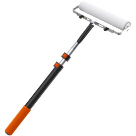 Buyplus 9 Foot High Reach Paint Roller with Lightweight Sturdy Aluminum 1-3FT Telescoping Extension Pole, Multi-Function Paint Roller Kit, House Paint Roller Brush for Walls, Ceiling, Decks, Doors