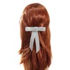 EmilyRose Couture Large Velvet Hair Bow Collection (Barrette, Ash Gray)