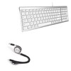 BoxWave Cable Compatible with Macally Compact Wired Keyboard - AllCharge