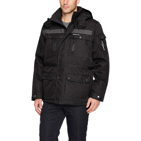 Arctix Men's Performance Tundra Jacket With Added Visibility, Black, Medium